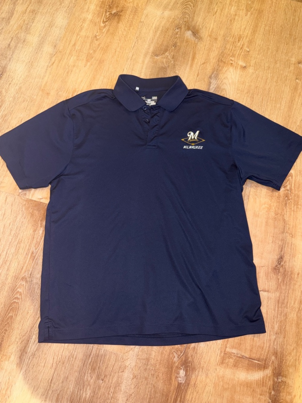 UA Navy Polo Shirt with Embroidered Brewers Logo
